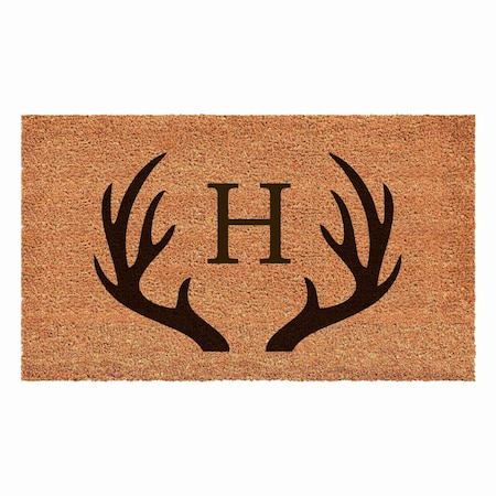 Calloway Mills Monogram Door Mat, Black, Natural, 17 in W x 29 in L 108801729H